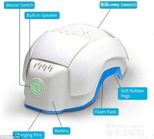 設備包含80個激光發生器，輻射面積能夠覆蓋平均111平方英寸頭皮面積的90平方英寸。